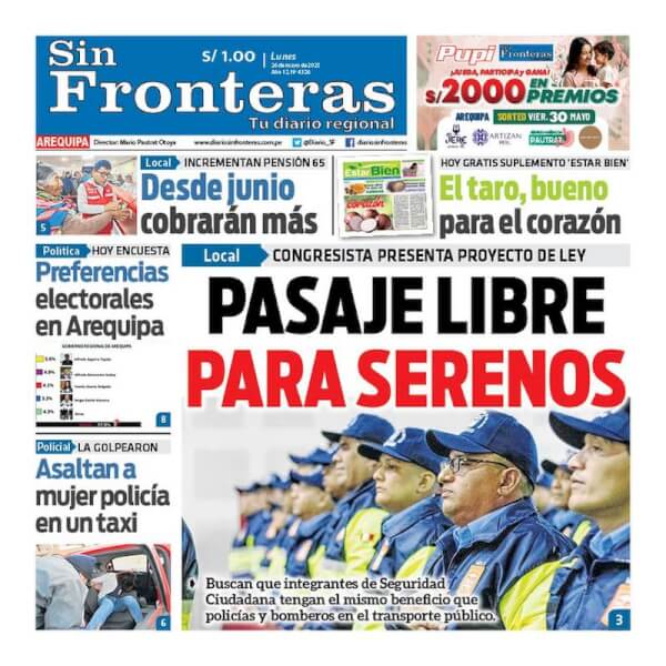 DIARIO SIN FRONTERAS AREQUIPA