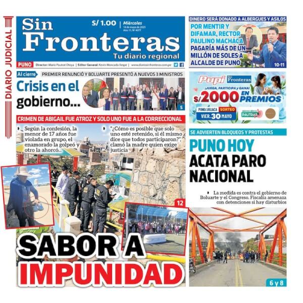 DIARIO SIN FRONTERAS PUNO