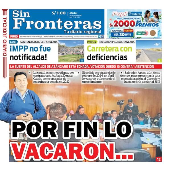 DIARIO SIN FRONTERAS PUNO
