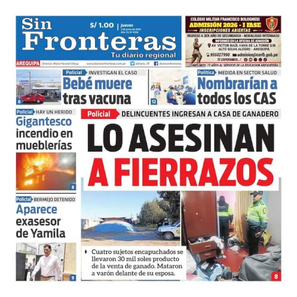 DIARIO SIN FRONTERAS AREQUIPA