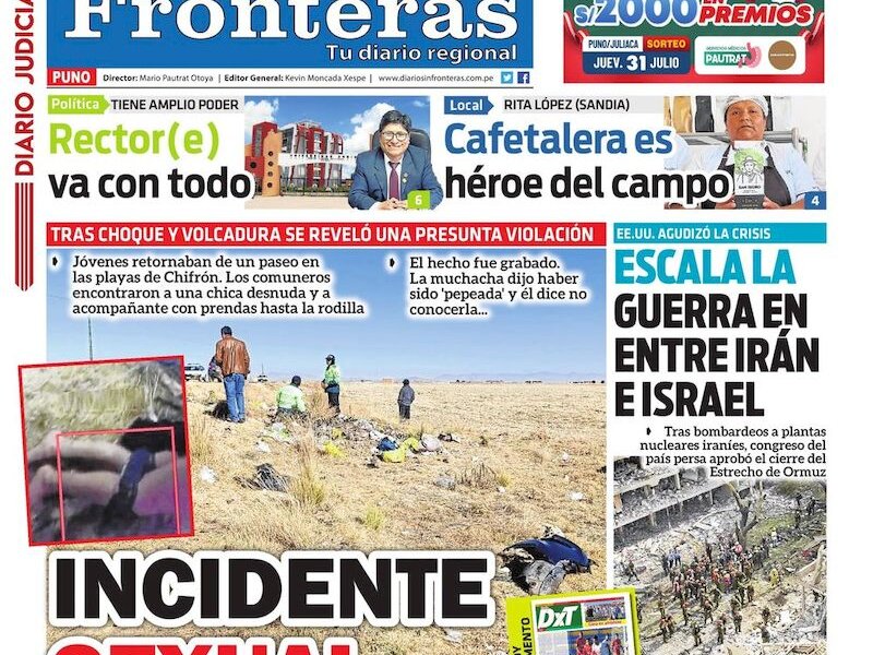 DIARIO SIN FRONTERAS TACNA 23062025