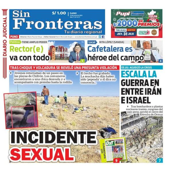 DIARIO SIN FRONTERAS TACNA 23062025