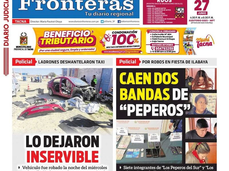 DIARIO SIN FRONTERAS TACNA