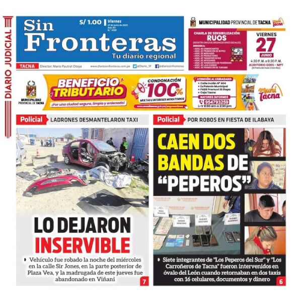 DIARIO SIN FRONTERAS TACNA