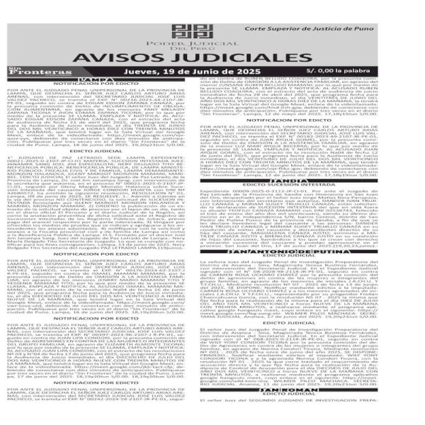 JUDICIALES PUNO