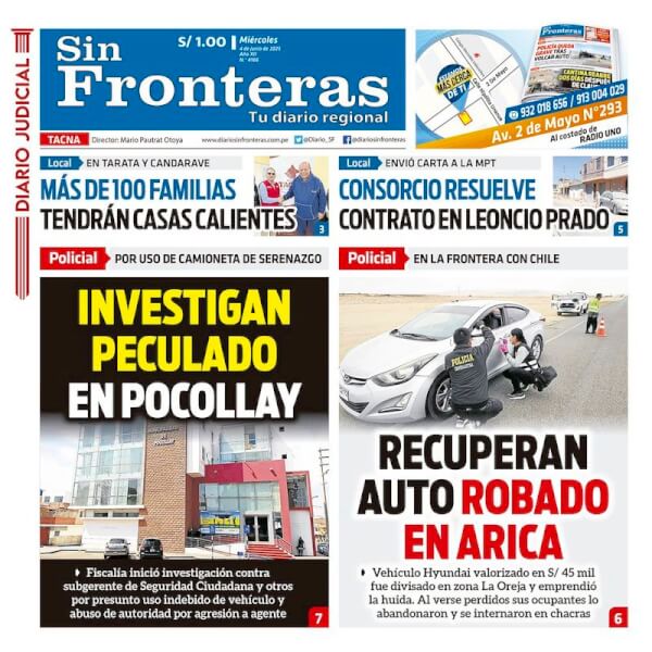 DIARIO SIN FRONTERAS TACNA
