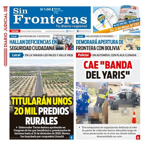 DIARIO SIN FRONTERAS TACNA