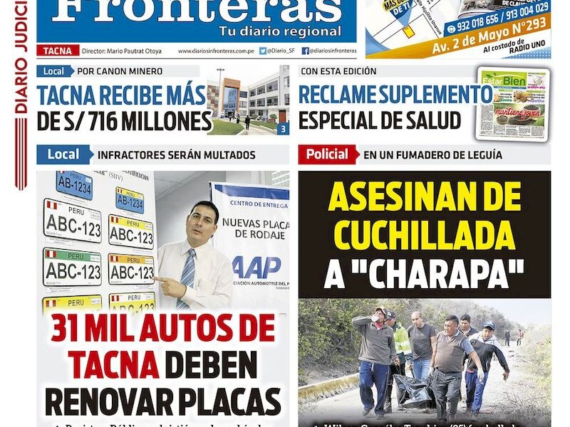 DIARIO SIN FRONTERAS TACNA