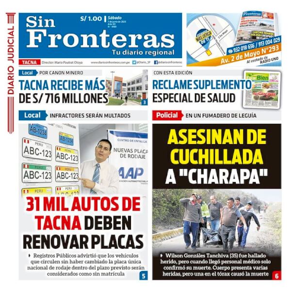 DIARIO SIN FRONTERAS TACNA