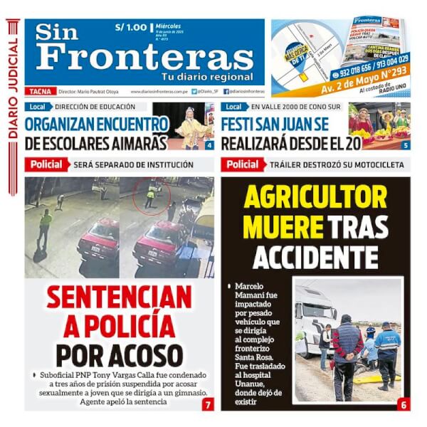 DIARIO SIN FRONTERAS TACNA