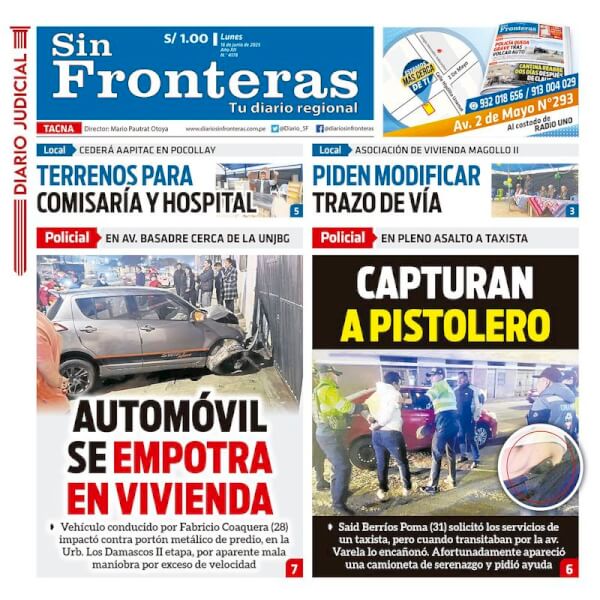 DIARIO SIN FRONTERAS TACNA