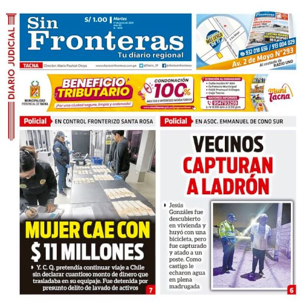 DIARIO SIN FRONTERAS TACNA