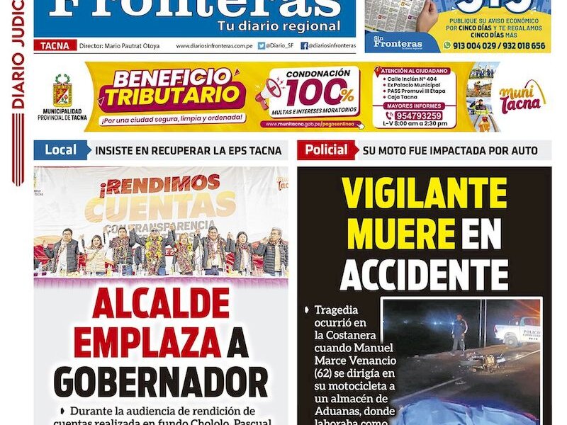 DIARIO SIN FRONTERAS TACNA