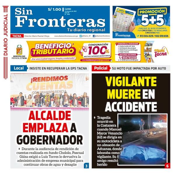 DIARIO SIN FRONTERAS TACNA