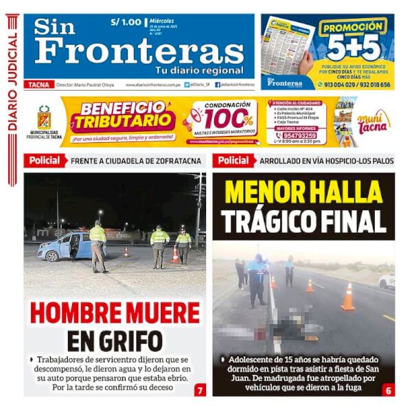 DIARIO SIN FRONTERAS TACNA