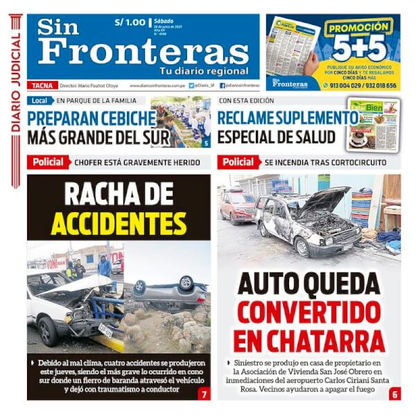 DIARIO SIN FRONTERAS TACNA