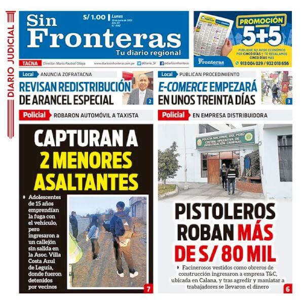 DIARIO SIN FRONTERAS TACNA