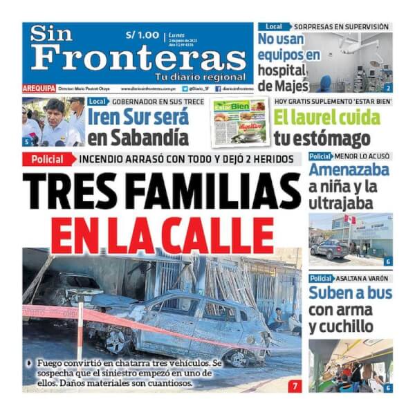 DIARIO SIN FRONTERAS AREQUIPA