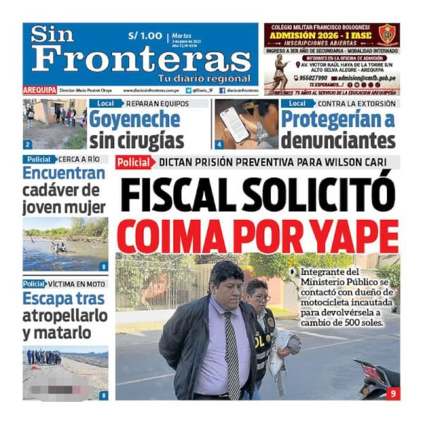 DIARIO SIN FRONTERAS AREQUIPA
