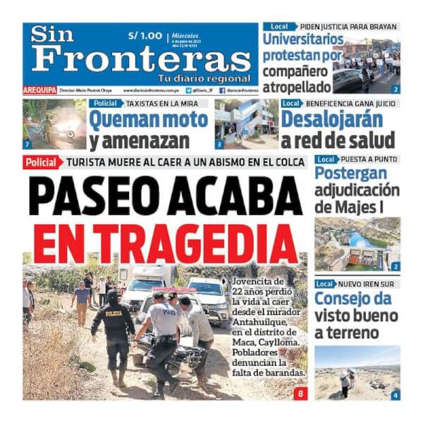 DIARIO SIN FRONTERAS AREQUIPA