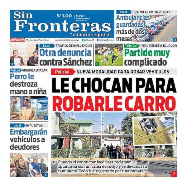 DIARIO SIN FRONTERAS AREQUIPA