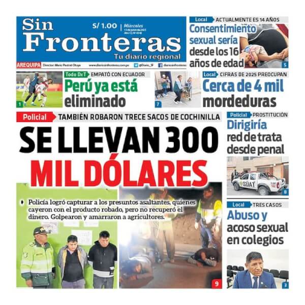 DIARIO SIN FRONTERAS AREQUIPA