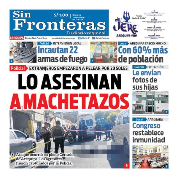 DIARIO SIN FRONTERAS AREQUIPA