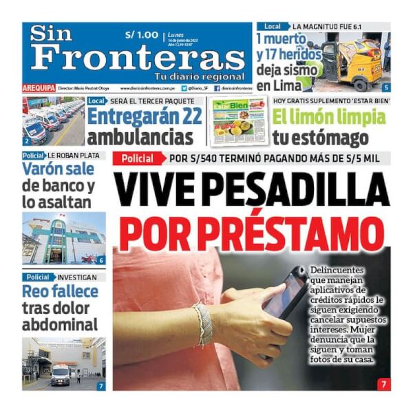 DIARIO SIN FRONTERAS AREQUIPA