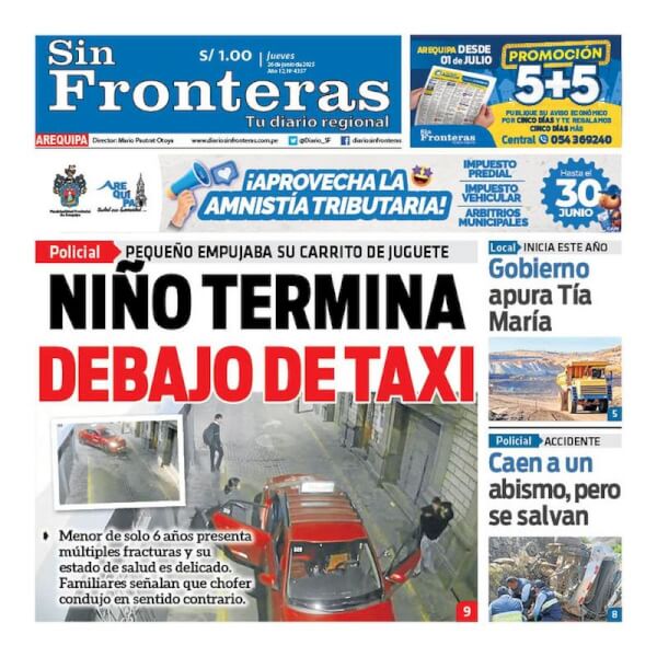 DIARIO SIN FRONTERAS AREQUIPA