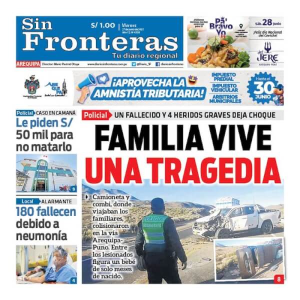 DIARIO SIN FRONTERAS AREQUIPA