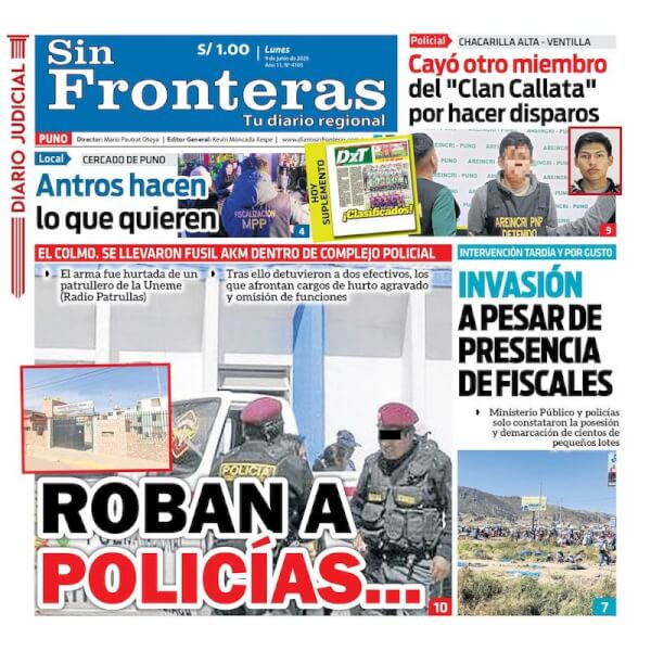 DIARIO SIN FRONTERAS PUNO