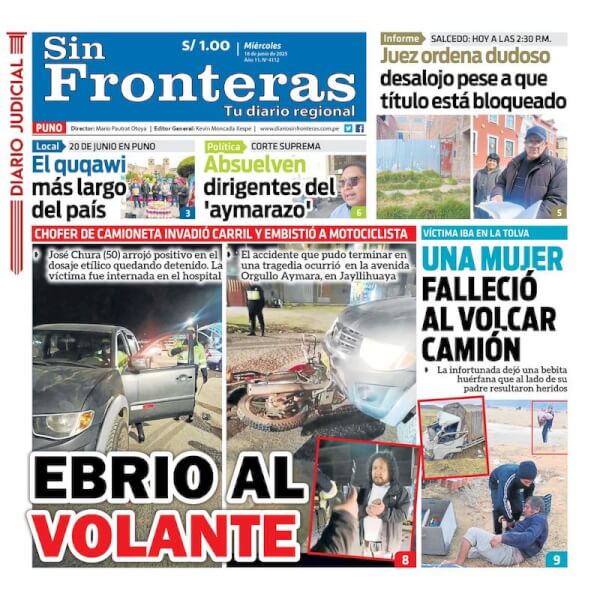 DIARIO SIN FRONTERAS PUNO