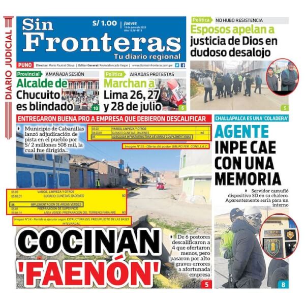 DIARIO SIN FRONTERAS PUNO