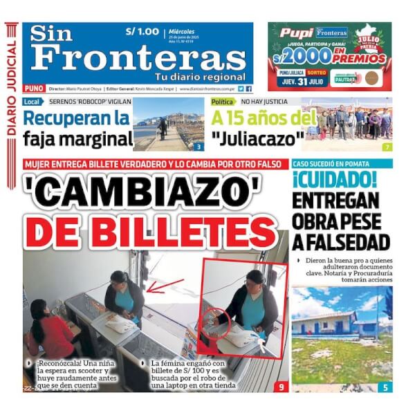 DIARIO SIN FRONTERAS PUNO