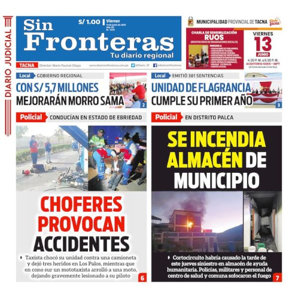 DIARIO SIN FRONTERAS TACNA