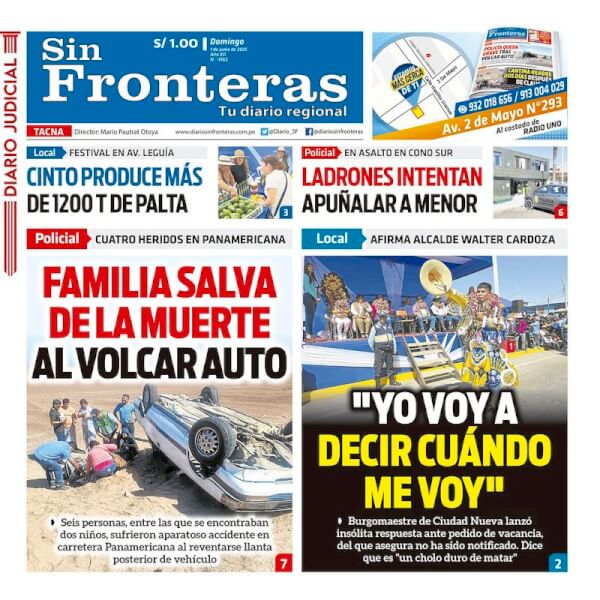 DIARIO SIN FRONTERAS TACNA