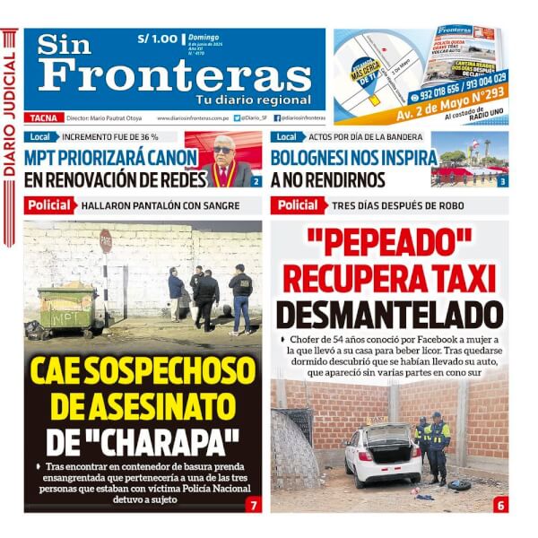 DIARIO SIN FRONTERAS TACNA