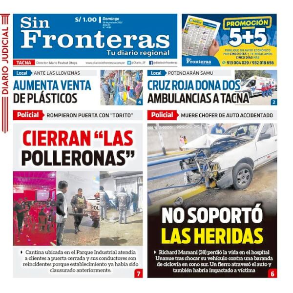 DIARIO SIN FRONTERAS TACNA