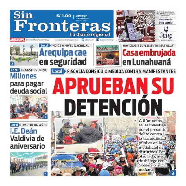 DIARIO SIN FRONTERAS AREQUIPA