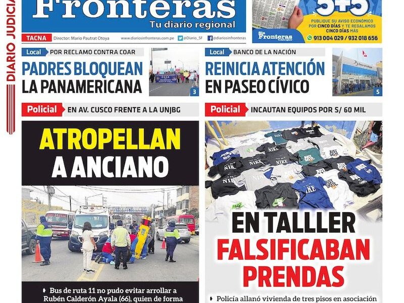 DIARIO SIN FRONTERAS TACNA