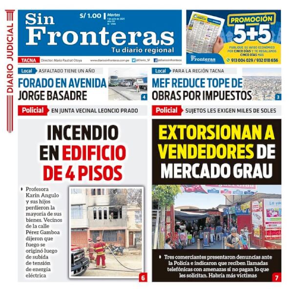 DIARIO SIN FRONTERAS TACNA
