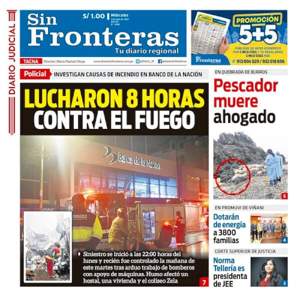 DIARIO SIN FRONTERAS TACNA