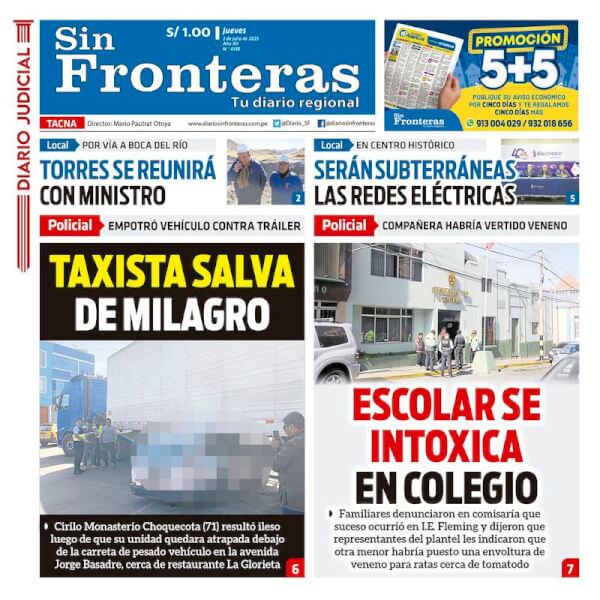 DIARIO SIN FRONTERAS TACNA