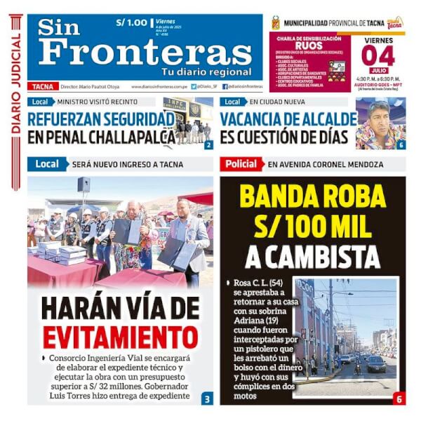 DIARIO SIN FRONTERAS TACNA