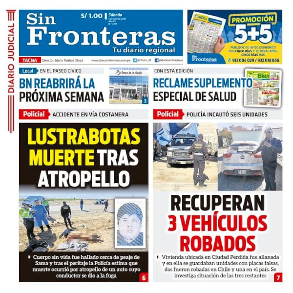 DIARIO SIN FRONTERAS TACNA