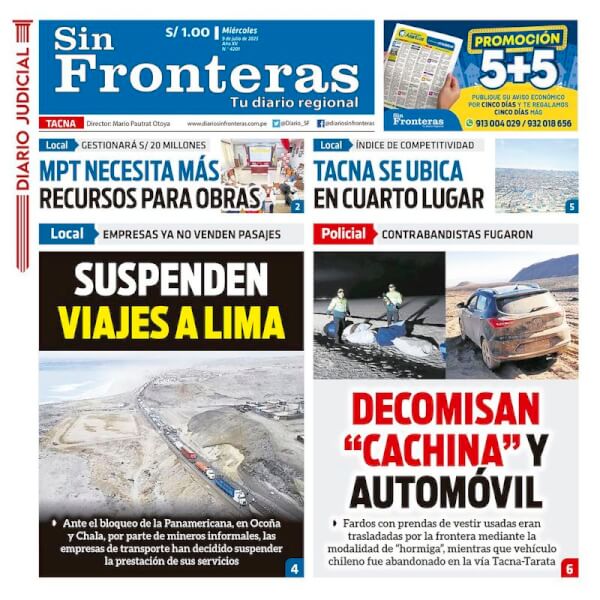 DIARIO SIN FRONTERAS TACNA