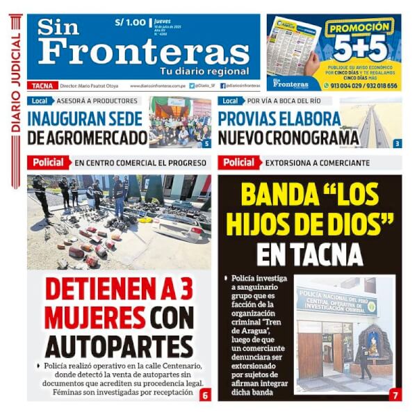 DIARIO SIN FRONTERAS TACNA