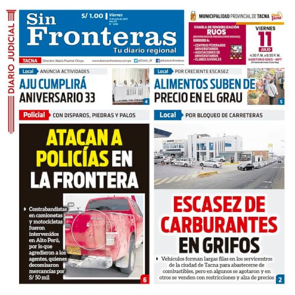 DIARIO SIN FRONTERAS TACNA