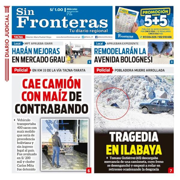 DIARIO SIN FRONTERAS TACNA
