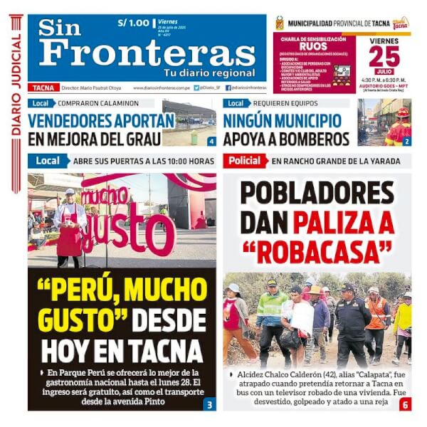 DIARIO SIN FRONTERAS TACNA